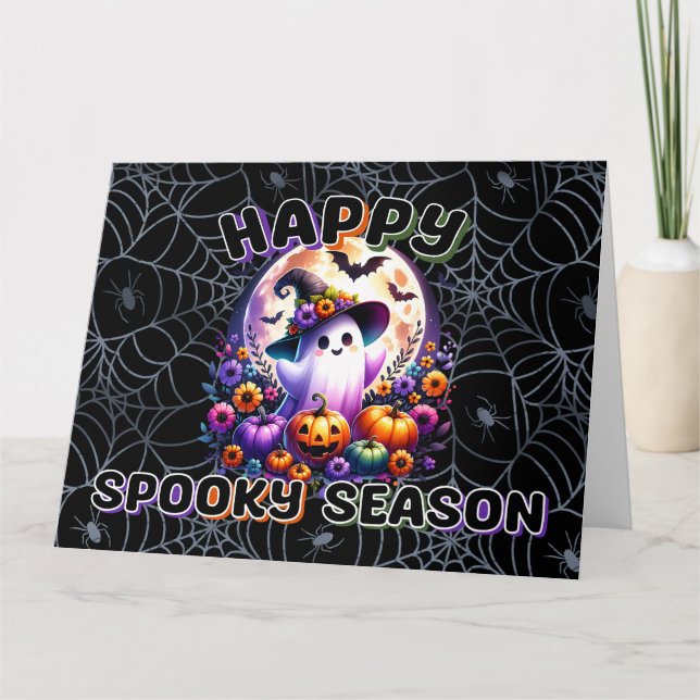 Cute Spooky Season Greeting Card for Halloween (Front)