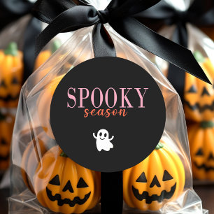 Cute Spooky Season Halloween Ghost Classic Round Sticker