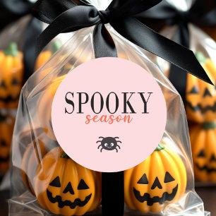 Cute Spooky Season Halloween Spider Classic Round Sticker