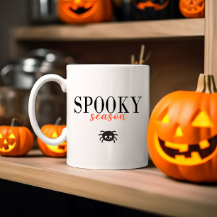 Cute Spooky Season Halloween Spider Two-Tone Coffee Mug