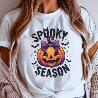 Cute Spooky Season Pumpkin Halloween  T-Shirt