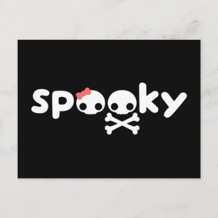 Cute Spooky Skulls Postcard