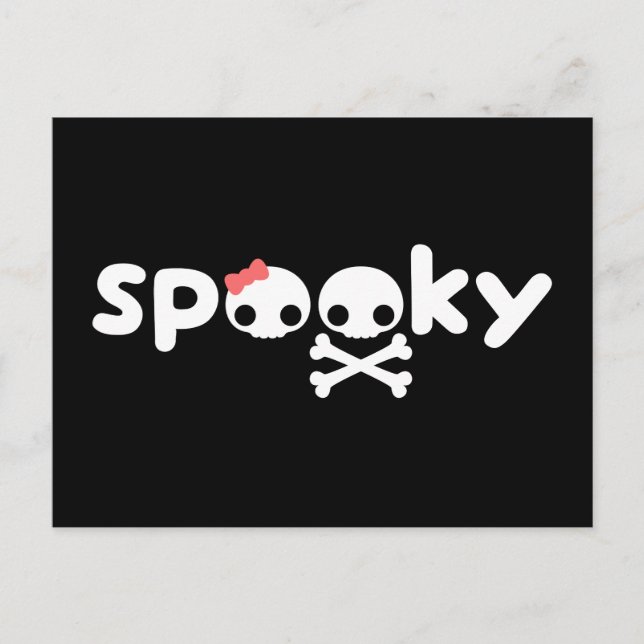 Cute Spooky Skulls Postcard (Front)