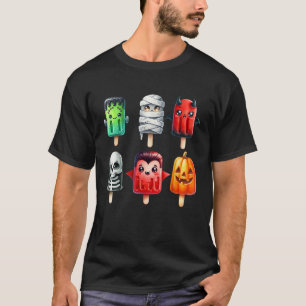Cute Spooky Summer Halloween Popsicles Summerween  T-Shirt