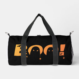 Cute Spooky Typography with Bats & Spiders Duffle Bag