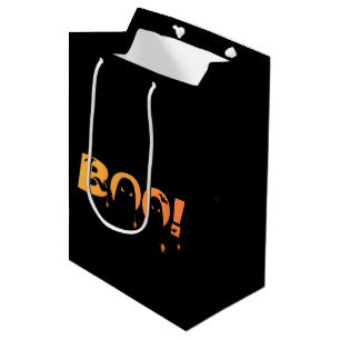 Cute Spooky Typography with Bats & Spiders Medium Gift Bag