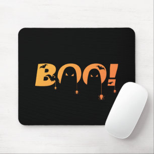 Cute Spooky Typography with Bats & Spiders Mouse Mat