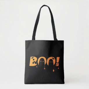 Cute Spooky Typography with Bats & Spiders Tote Bag