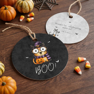 Cute Spooky Watercolor Halloween Party Favour Tags