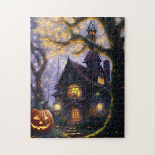 Cute spooky whimsical Halloween/fall Jigsaw Puzzle