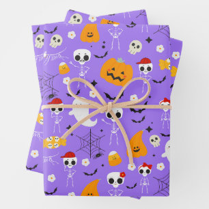 Cute Spooky Wrapping Paper Sheet