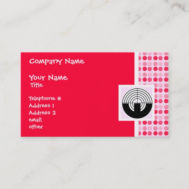 Cute Sport Shooting Business Card (Front)