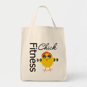 Cute Sporty Fitness Chick Tote Bag