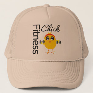 Cute Sporty Fitness Chick Trucker Hat