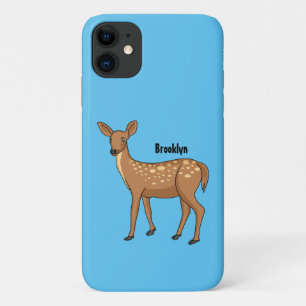 Cute spotted deer cartoon illustration iPhone 11 case