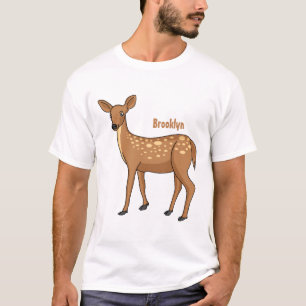 Cute spotted deer cartoon illustration T-Shirt