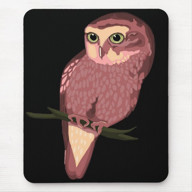 Cute Spotted Owl Mouse Mat (Front)