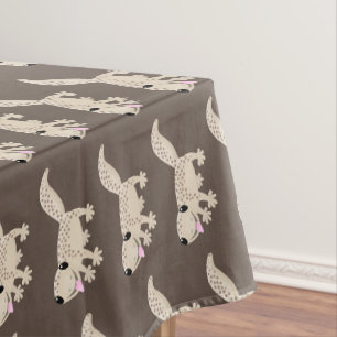 Cute spotted tan gecko cartoon illustration tablecloth
