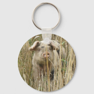 Cute Spotty Pig Keychain