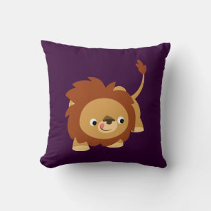 Cute Sprightly Cartoon Lion Pillow
