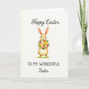Cute Spring Animal Flower Card