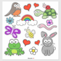Cute Spring Animals Sticker Set