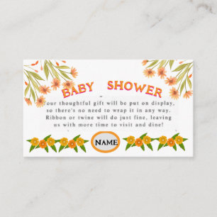 cute spring baby shower enclosure card