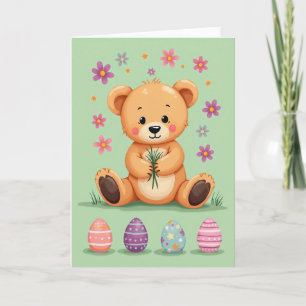 Cute Spring Bear Friend Card