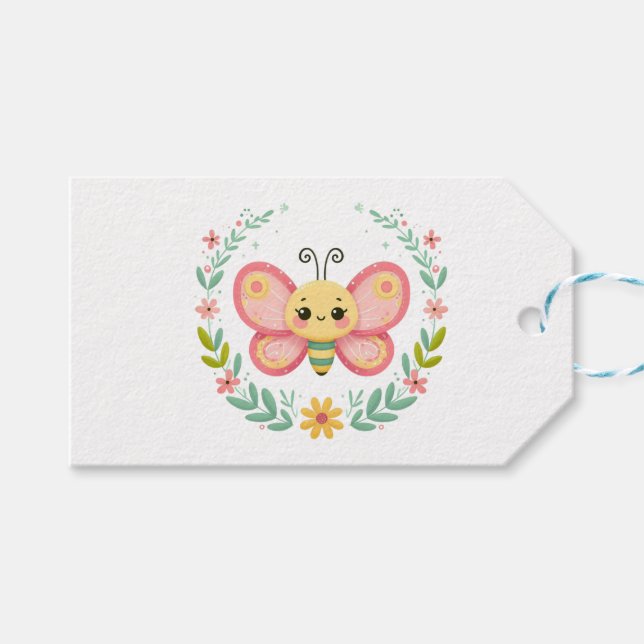 Cute, spring/butterfly  gift tags (Front (Horizontal))