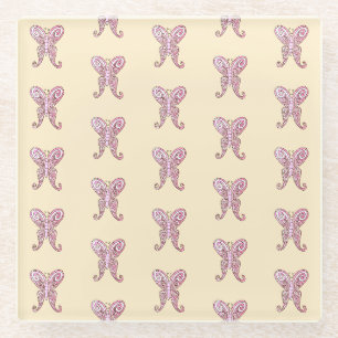 Cute Spring Butterfly Glass Coaster