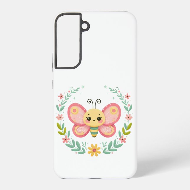 Cute, spring/butterfly  samsung galaxy s22+ case (Back)