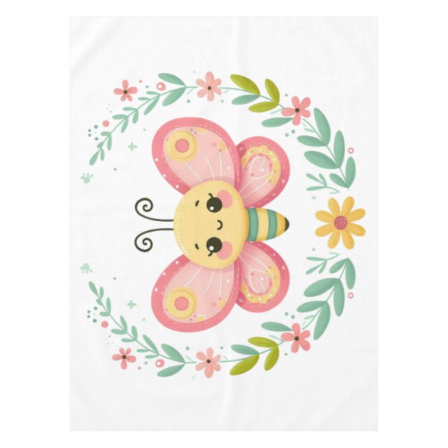 cute, spring/butterfly tablecloth (Front)