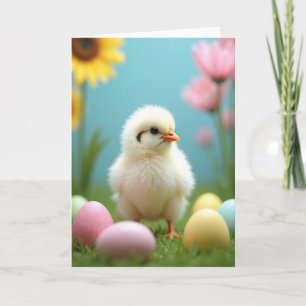 Cute Spring Chick Scene Card