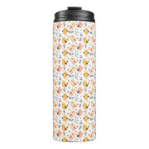 Cute Spring Chicks and Floral Pattern