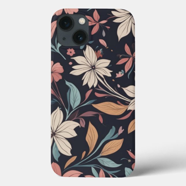 Cute Spring Colourful Flower Pattern Floral Art  Case-Mate iPhone Case (Back)