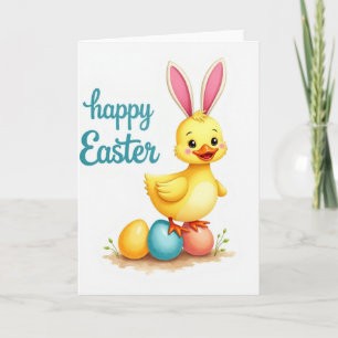 Cute Spring Creature Easter Card
