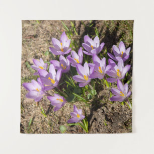Cute spring crocuses tapestry