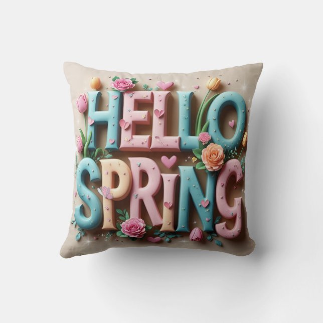cute spring cushion (Back)