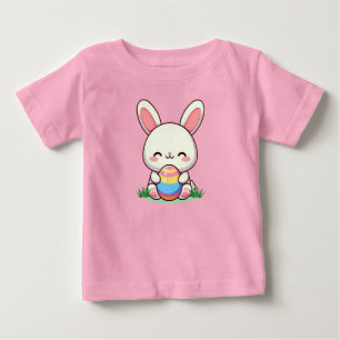 Cute spring/Easter bunny with egg Baby T-Shirt