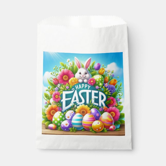 Cute spring/Easter bunny with egg Favour Bags (Front)