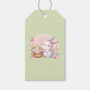 Cute spring/Easter bunny with egg Gift Tags