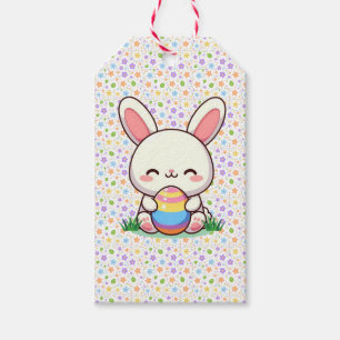 Cute spring/Easter bunny with egg Gift Tags