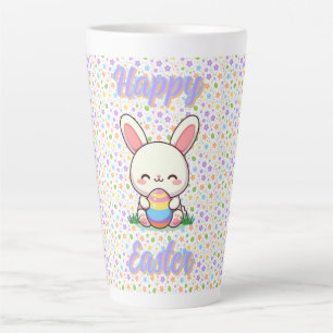 Cute spring/Easter bunny with egg Latte Mug