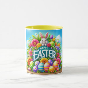 Cute spring/Easter bunny with egg Mug