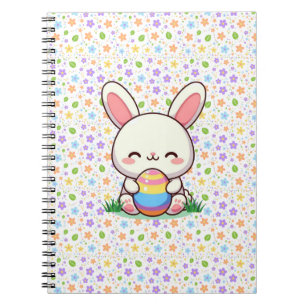 Cute spring/Easter bunny with egg Notebook