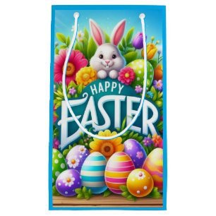 Cute spring/Easter bunny with egg Small Gift Bag