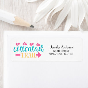 Cute Spring Easter Cottontail Trail Fun Address
