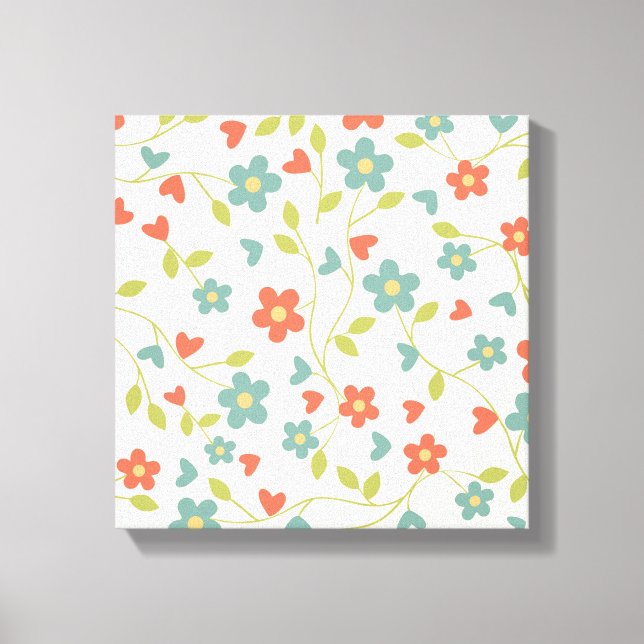 Cute Spring Flowers Canvas Print (Front)