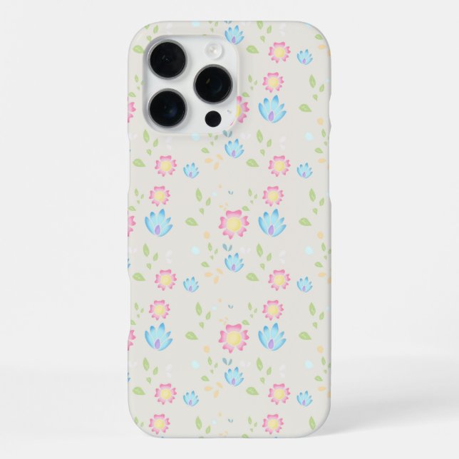 Cute Spring Flowers Design iPhone Case (Back)