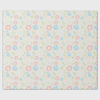 Cute Spring Flowers Design Wrapping Paper